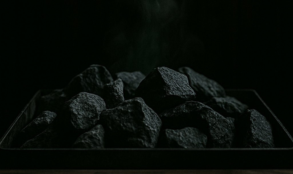 Steaming hot rocks for a dry sauna 
